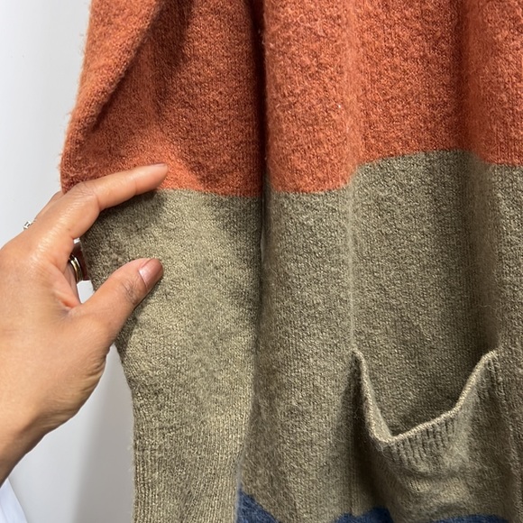 MADEWELL color block open cardigan sweater duster - Picture 15 of 16